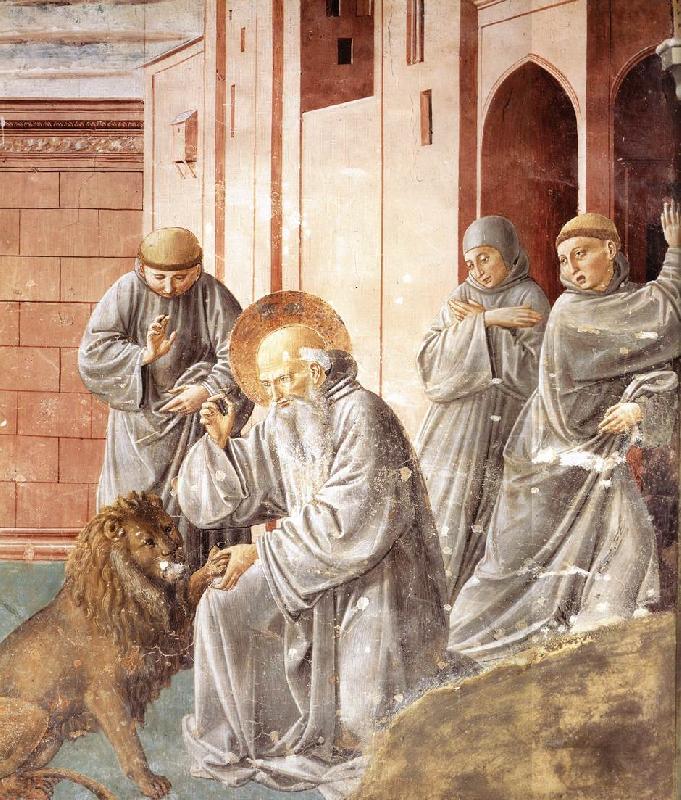 GOZZOLI, Benozzo St Jerome Pulling a Thorn from a Lion's Paw sd China oil painting art